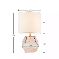 Discount Kirklands Home Pink Glass Stella Table Lamp White