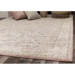 Online Kirklands Home Pink Peony Medallion Area Rug, 5x7