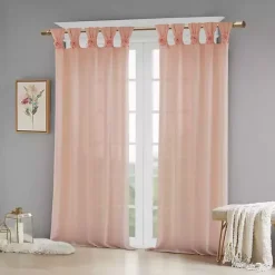 Hot Kirklands Home Rosette Tab Top Curtain Panel, 63 in. Pink