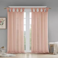 Hot Kirklands Home Rosette Tab Top Curtain Panel, 63 in. Pink