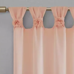 Hot Kirklands Home Rosette Tab Top Curtain Panel, 63 in. Pink