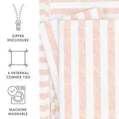Kirklands Home Pink Rugged Stripe 2-pc. Twin Duvet Cover Set