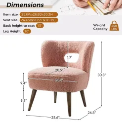 Hot Kirklands Home Sherpa Barrel Accent Chair Pink