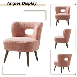 Hot Kirklands Home Sherpa Barrel Accent Chair Pink