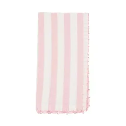 Outlet Kirklands Home Pink Striped Whipstich Napkins, Set of 4