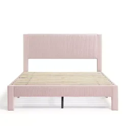Discount Kirklands Home Upholstered Dalia Queen Platform Bed Pink