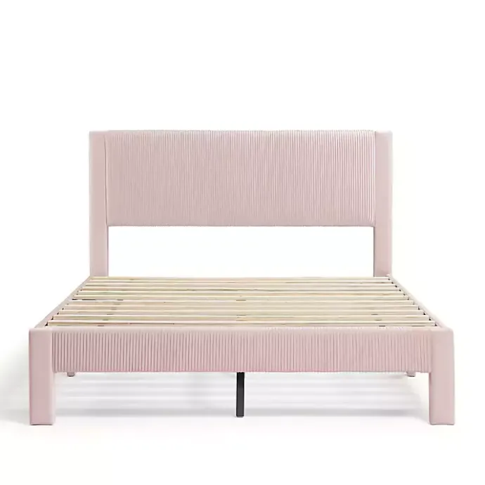 Discount Kirklands Home Upholstered Dalia Queen Platform Bed Pink