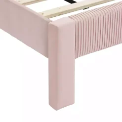 Discount Kirklands Home Upholstered Dalia Queen Platform Bed Pink