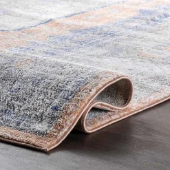 New Kirklands Home Pink Vintage Floral Print Area Rug, 5x7