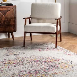 Sale Kirklands Home Pink Vintage Medallion Area Rug, 8x12