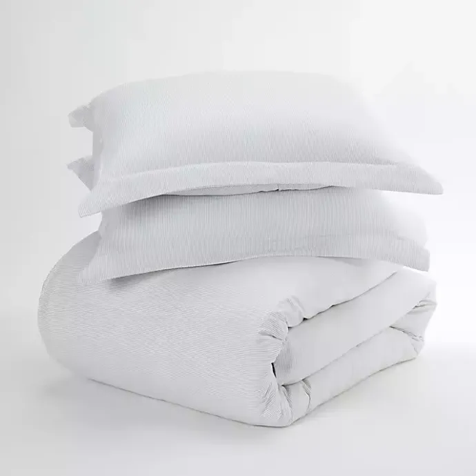Clearance Kirklands Home Pinstriped 3-pc. King Duvet Cover Set