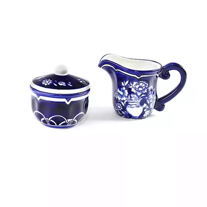 Best Kirklands Home Pip Vintage Blue Floral 2-pc. Sugar & Creamer Set