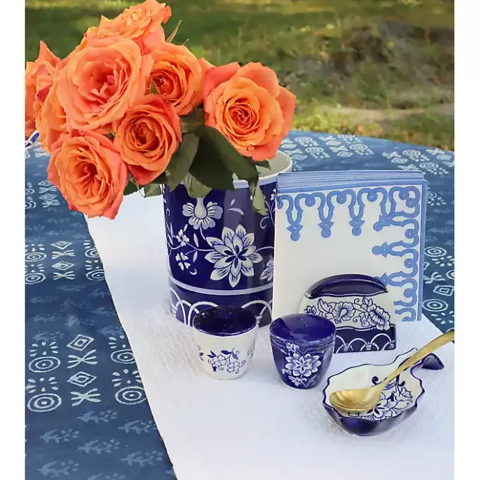 Online Kirklands Home Pip Vintage Blue Floral 3-pc. Shaker & Napkin Set