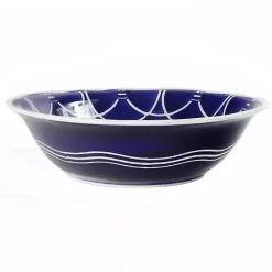 New Kirklands Home Pip Vintage Blue Floral Serving Bowl