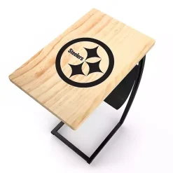 Sale Kirklands Home Pittsburgh Steelers Wood C-Table Tan