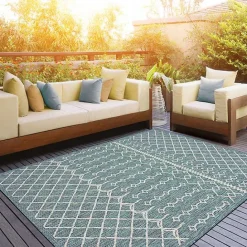 Best Kirklands Home Placid Portico Sun Shower Outdoor Area Rug, 5x8