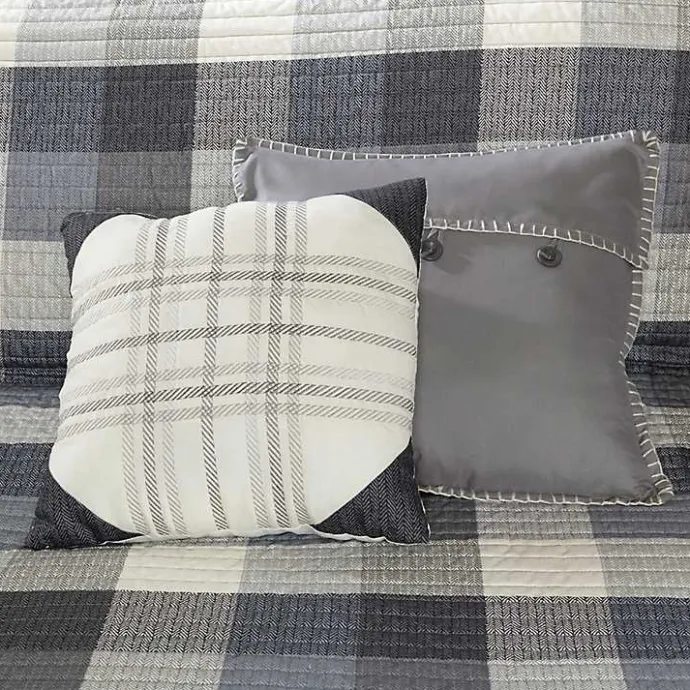 New Kirklands Home Plaid Reversible 6-pc. Full/Queen Coverlet Set