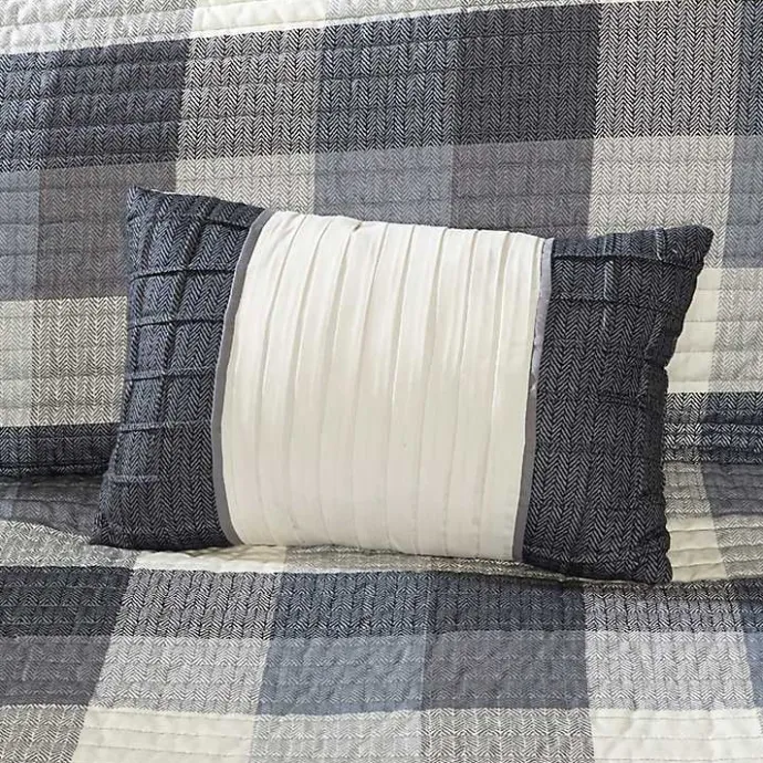 New Kirklands Home Plaid Reversible 6-pc. Full/Queen Coverlet Set