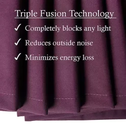 Kirklands Home Plum Absolute Blackout Curtain Panel Set, 84 in. Purple