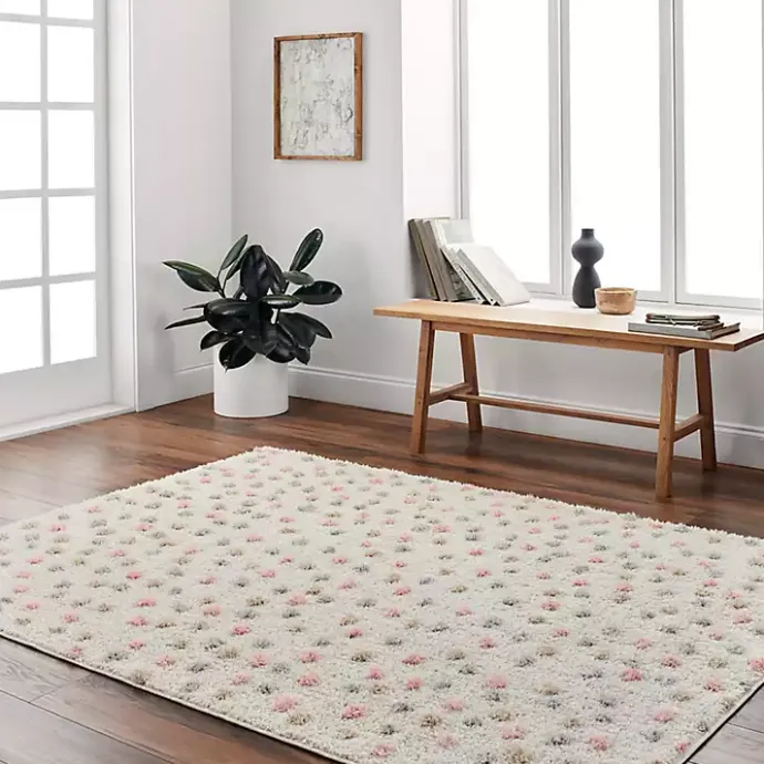 Hot Kirklands Home Plush Multicolor Dotted Area Rug, 5x7