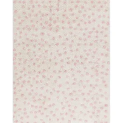 New Kirklands Home Plush Pink Dotted Area Rug, 5x7