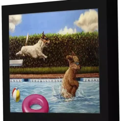 Outlet Kirklands Home Pool Party Framed Art Print Multi