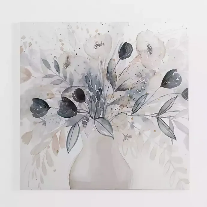 Outlet Kirklands Home Pop of Blue Floral Canvas Art Print