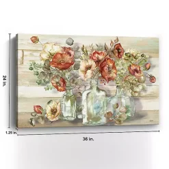 New Kirklands Home Poppies and Eucalyptus Canvas Wall Art