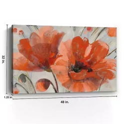 Discount Kirklands Home Popping Poppies Canvas Art Print, 48x32 in.