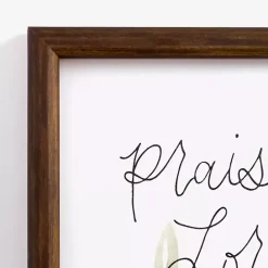 New Kirklands Home Praise the Lord Framed Wall Plaque White