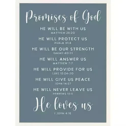 Discount Kirklands Home Promises of God Blue Wood Wall Plaque