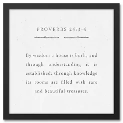 Online Kirklands Home Proverbs Black Framed Canvas Art Print