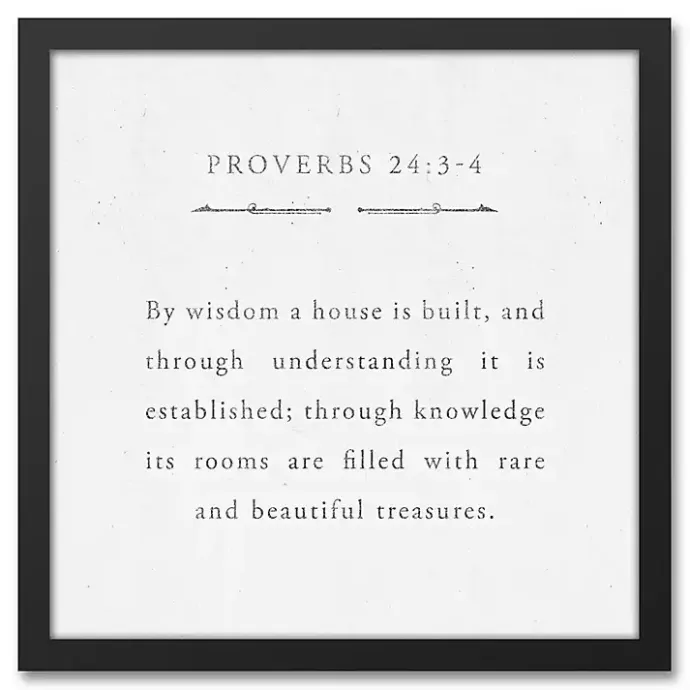 Online Kirklands Home Proverbs Black Framed Canvas Art Print