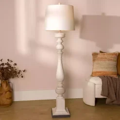 Best Kirklands Home Prussia White Floor Lamp Ivory