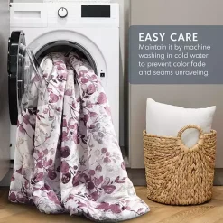 Outlet Kirklands Home Purple Botanical 3-pc. Full/Queen Comforter Set