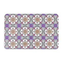 Discount Kirklands Home Purple Flower Stone Bath Mat