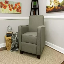 Kirklands Home Quartz Johnston Upholstered Accent Chair Gray