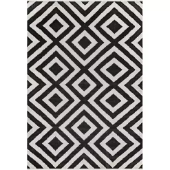 Online Kirklands Home Rain Diamond Fringe Indoor/Outdoor Area Rug, 5x8