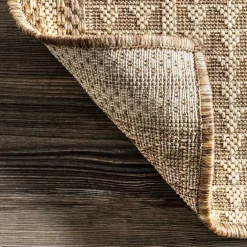 Discount Kirklands Home Raina Tribal Zig Zag Outdoor Rug, 5x8 Brown