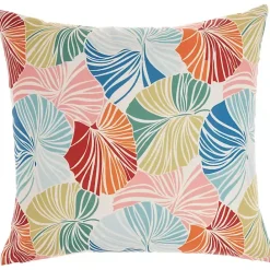 Hot Kirklands Home Rainbow Leaves Outdoor Square Throw Pillow Multi
