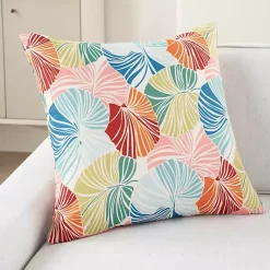 Hot Kirklands Home Rainbow Leaves Outdoor Square Throw Pillow Multi