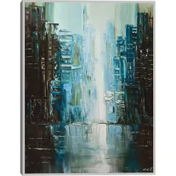 Best Kirklands Home Rainy Days Framed Canvas Art Print Blue