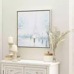 Clearance Kirklands Home Rainy Paris Blues Transitional Framed Wall Art