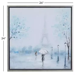 Clearance Kirklands Home Rainy Paris Blues Transitional Framed Wall Art