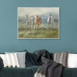 Outlet Kirklands Home Rangeland Horses Framed Canvas Art Print