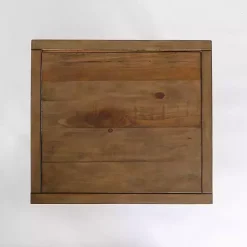 Kirklands Home Reclaimed Wood Accent Table with Keeping Drawers Brown