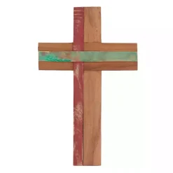 Clearance Kirklands Home Reclaimed Wood Cross Wall Plaque Brown