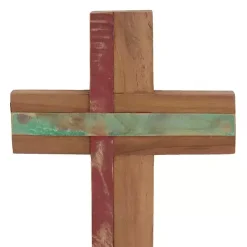 Clearance Kirklands Home Reclaimed Wood Cross Wall Plaque Brown
