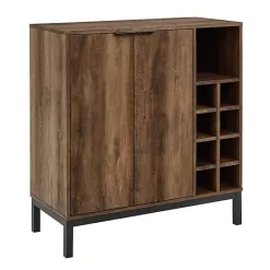Hot Kirklands Home Reclaimed Wood Industrial Bar Cabinet Brown