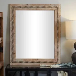 Outlet Kirklands Home Rectangle Distressed Beaded Wall Mirror